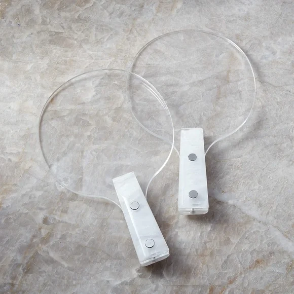 CB2 Acrylic Table Tennis Paddles Set of 2 NIB - Picture 1 of 4